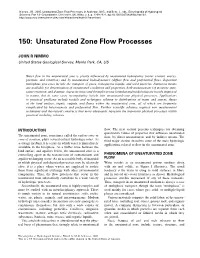 Unsaturated Zone Flow Processes, in Anderson, M.G., and Bear, J., Eds., Encyclopedia of Hydrological Sciences: Part 13--Groundwater: Chichester, UK, Wiley, V