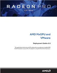AMD Mxgpu and Vmware Deployment Guide, V2.4