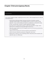 Chapter 3 Intrusive Igneous Rocks