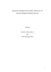 Exploring the Relationships Between Attachment, Epistemic Trust, And