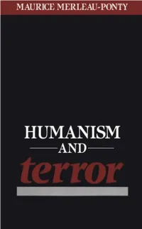 Humanism and Terror: an Essay on the Communist Problem