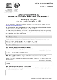 Liste Représentative