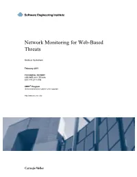 Network Monitoring for Web-Based Threats