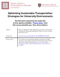 Optimizing Sustainable Transportation Strategies for University Environments