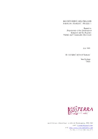 Phase 1 Report, July 1999 Monitoring Heathland Fires in Dorset