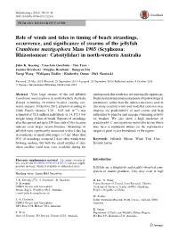 Role of Winds and Tides in Timing of Beach Strandings, Occurrence, And