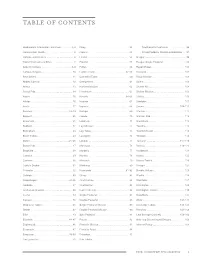 Table of Contents