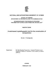 A Web-Based Crystallographic Tool for the Construction of Nanoparticles