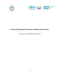 National Monitoring Programme for Biodiversity and Nis in Libya