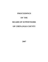 Proceedings of the Board of Supervisors of Chenango