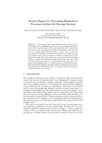 Storlet Engine for Executing Biomedical Processes Within the Storage System