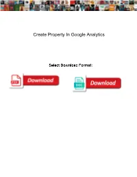 Create Property in Google Analytics