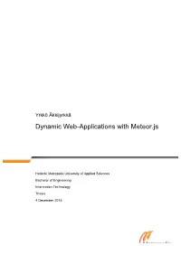 Dynamic Web-Applications with Meteor.Js