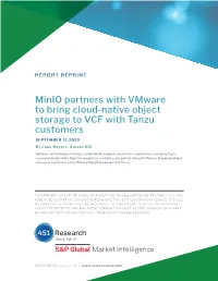 Minio Partners with Vmware to Bring Cloud-Native Object Storage to VCF with Tanzu Customers