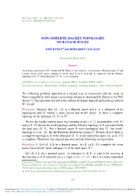 Noncomplete Mackey Topologies on Banach Spaces