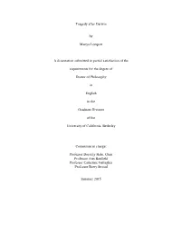 Tragedy After Darwin by Manya Lempert a Dissertation Submitted In