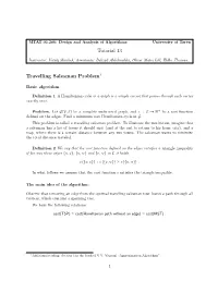 Tutorial 13 Travelling Salesman Problem1