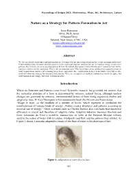 Word Doc.Corrected Nature As Strategy for Pattern Formation In