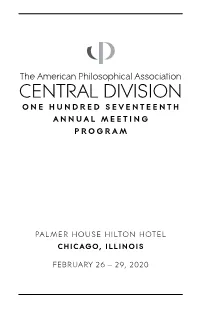 2020 APA Central Division Meeting Program