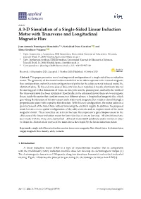A 3-D Simulation of a Single-Sided Linear Induction Motor with Transverse and Longitudinal Magnetic Flux