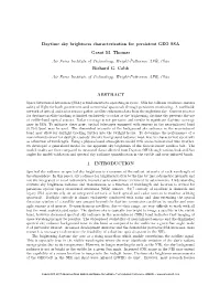 Daytime Sky Brightness Characterization for Persistent GEO SSA