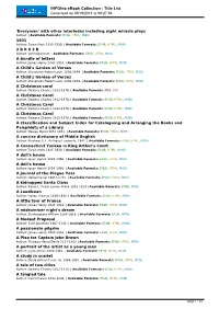 Ebook Collection - Title List Generated on 09/19/2011 at 09:27:39