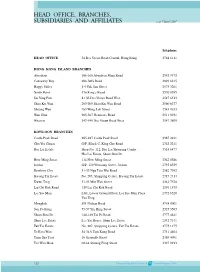 Head Office, Branches, Subsidiaries and Affiliates (42KB PDF)