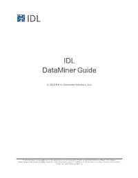 IDL Dataminer Guide