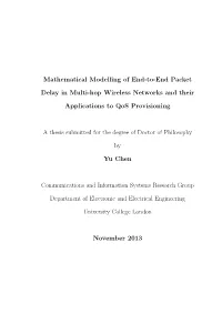 Mathematical Modelling of End-To-End Packet Delay in Multi