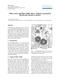 Palos Crater and Tinto Vallis, Mars: Analysis of Proposed Fluvial And