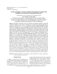 A Study of Mashup As a Software Application Development Technique with Examples from an End-User Programming Perspective
