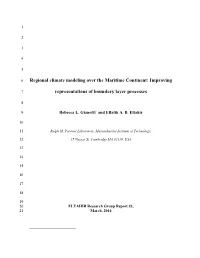 Improving Representations of Boundary Layer Processes