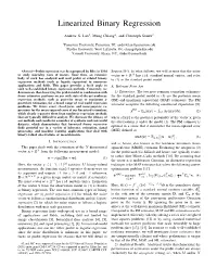 Linearized Binary Regression