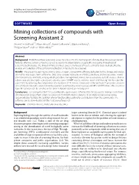 Mining Collections of Compounds with Screening Assistant 2