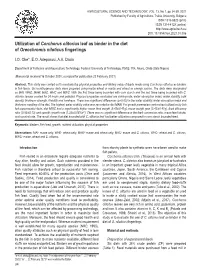 Utilization of Corchorus Olitorius Leaf As Binder in the Diet of Oreochromis Niloticus Fingerlings