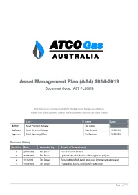 Asset Management Plan (AA4) 2014-2019 Document Code: AST PL00018