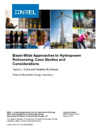 Basin-Wide Approaches to Hydropower Relicensing: Case Studies and Considerations