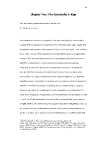 Chapter Two: the Apocrypha in Rep