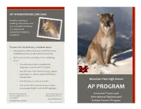 Mt. View's AP Brochure