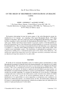 On the Origin of Misophrioid Copepods from Anchialine