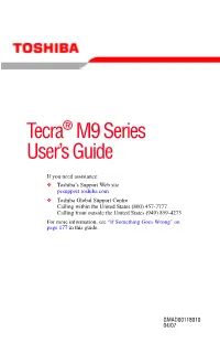 Tecra® M9 Series User's Guide