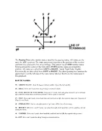 The Passing Tree Is the Number System Used for the Passing Routes