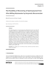 The Possibility of Recovering of Hydroxytyrosol from Olive Milling Wastewater by Enzymatic Bioconversion 265