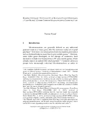 Thomas Wood1 I. Introduction Microtransactions Are Generally