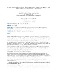 To Avoid Unintended Results, Forum Selection Clauses Must Be Precise; in PRACTICE Daily Report (Fulton County GA) February 3, 2015 Tuesday