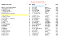 To Search Press Ctrl + F ***Information Subject to Change Without Notification***
