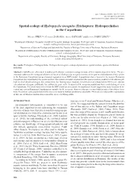 Trichoptera: Hydropsychidae) in the Carpathians