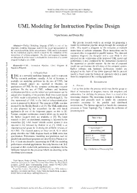 UML Modeling for Instruction Pipeline Design