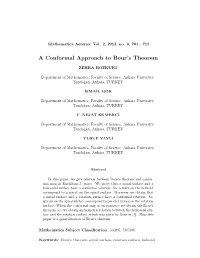 A Conformal Approach to Bour's Theorem