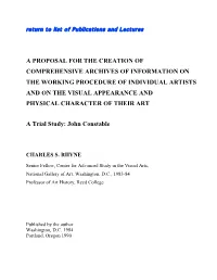 A Proposal for the Creation of Comprehensive Archives